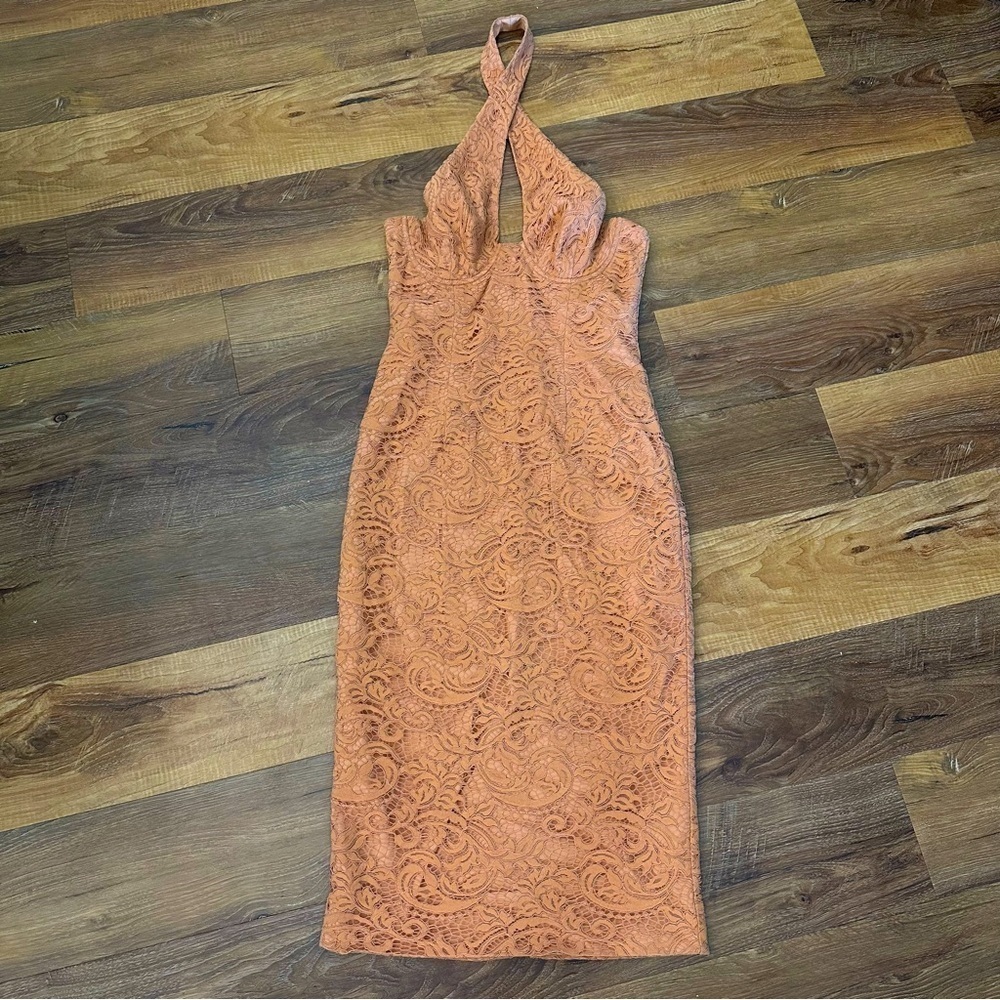 NWT BARDOT Riviera Corset Dress size S in Rust
